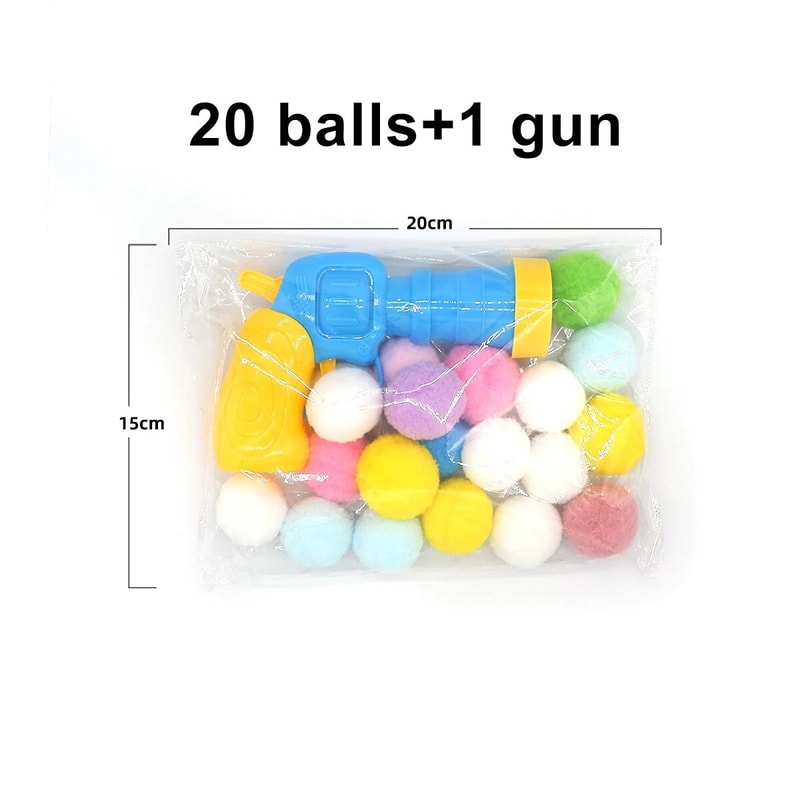 Interactive Cat Toy Gun With Plush Ball Silent Shooting Game For Pets 4