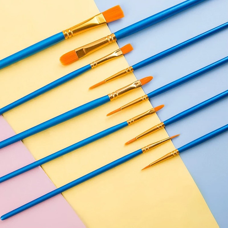 Oil Painting Watercolor Pen Brush Set For Artists Set With Wooden Handles 3