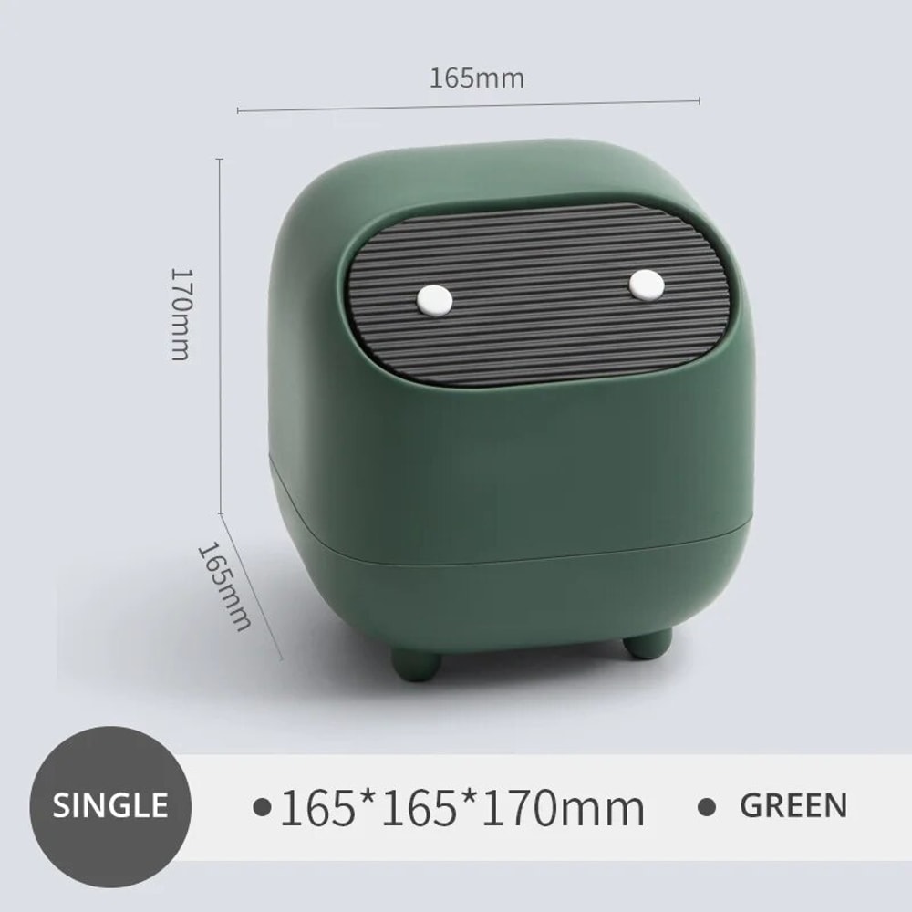 Mini Ninja Desktop Trash Can Creative Small Office Press Trash Can Cute Storage Box For Desk Organ 5