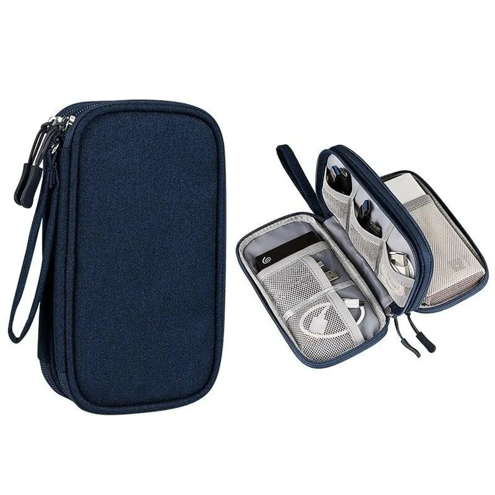 Portable Digital Accessory Organizer Bag For Travel Multilayer Cable Headset Storage 4
