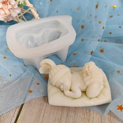 translucent baby sleeping silicone mold for candle making & home decor