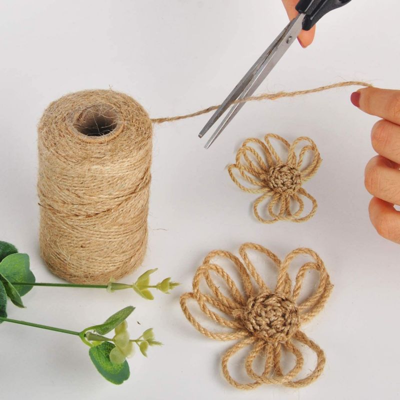 Natural Jute Craft Rope Durable Jute Twine String Hemp Cord For DIY Project 1