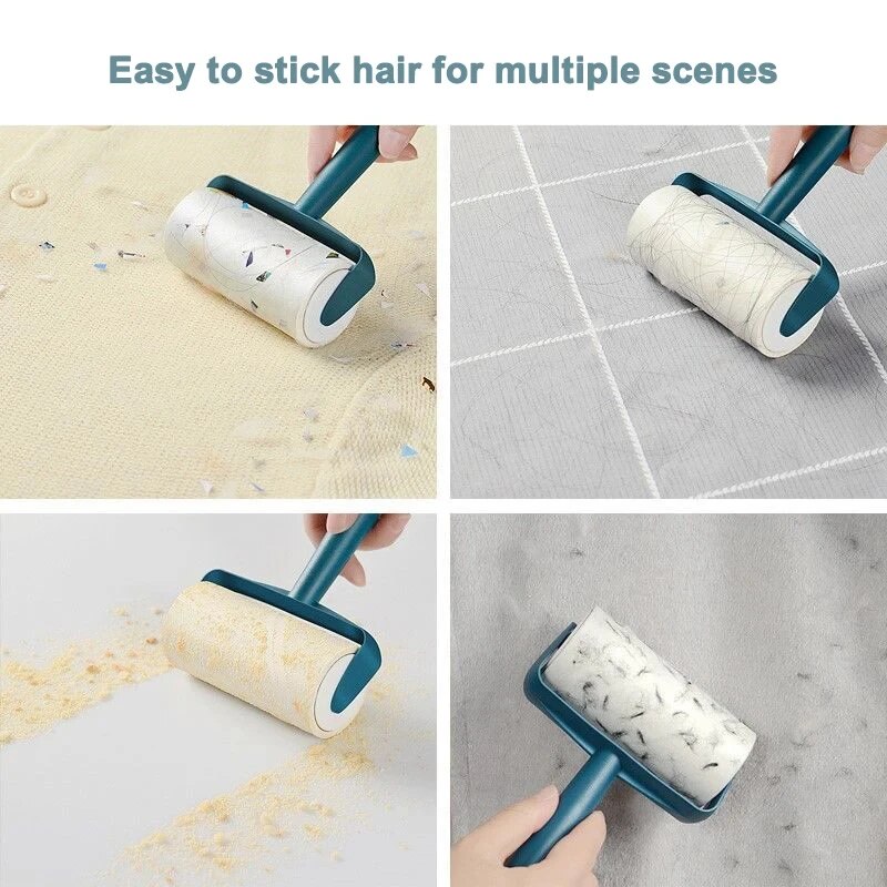 Effortless Pet Hair Remover Roller Brush Tearable Sticky Paper Cleaning Tool For Clothes Furniture 2