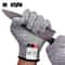 AntiCut Safety Work Gloves For Glass Cutting And Protection GreyBlack Pair 4