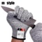 AntiCut Safety Work Gloves For Glass Cutting And Protection GreyBlack Pair 4
