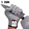 AntiCut Safety Work Gloves For Glass Cutting And Protection GreyBlack Pair 5