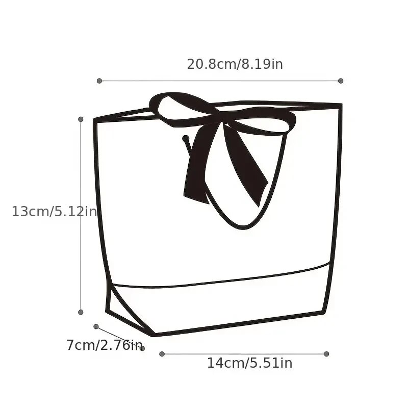 White Paper Tote Bags With Ribbon Bow Handles Pack For Weddings Parties And Gifts 2