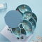 Rotating Jewelry Stand Display Tray – Multilayer Plastic Storage Box for Earrings, Rings & Cosmetics – Blue/Pink