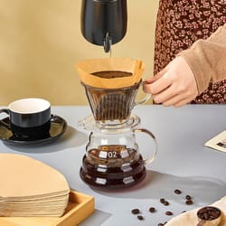 premium brown coffee filter paper for hand brewed & american coffee machines