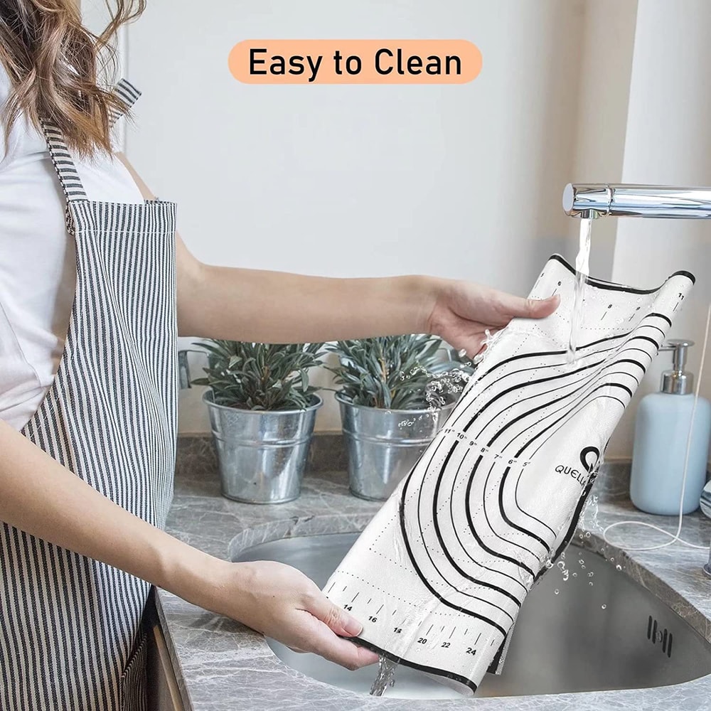 RedBlack Silicone Pastry Pad NonSlip HeatResistant Dough Making Mat For Pastry And Pasta 3