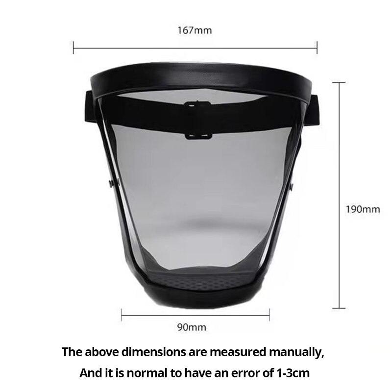 Transparent Full Reusable Antifog Mask With Filters Dustproof Windproof Protection 5