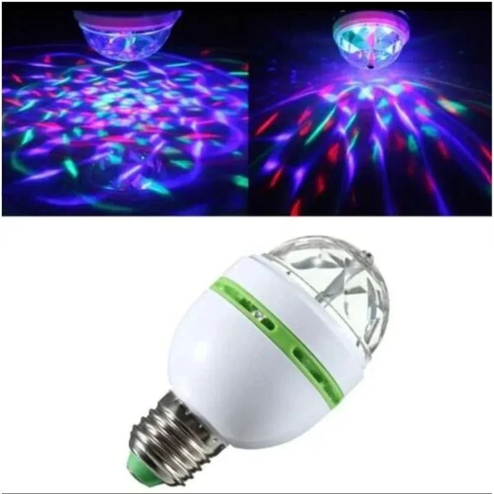 Rotating RGB Disco Light Bulb LED Party Lamp For Birthdays Halloween Christmas More 3