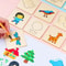 Wooden DIY Drawing Template Set With Markers Kids Drawing Tool For Creative Designs 2