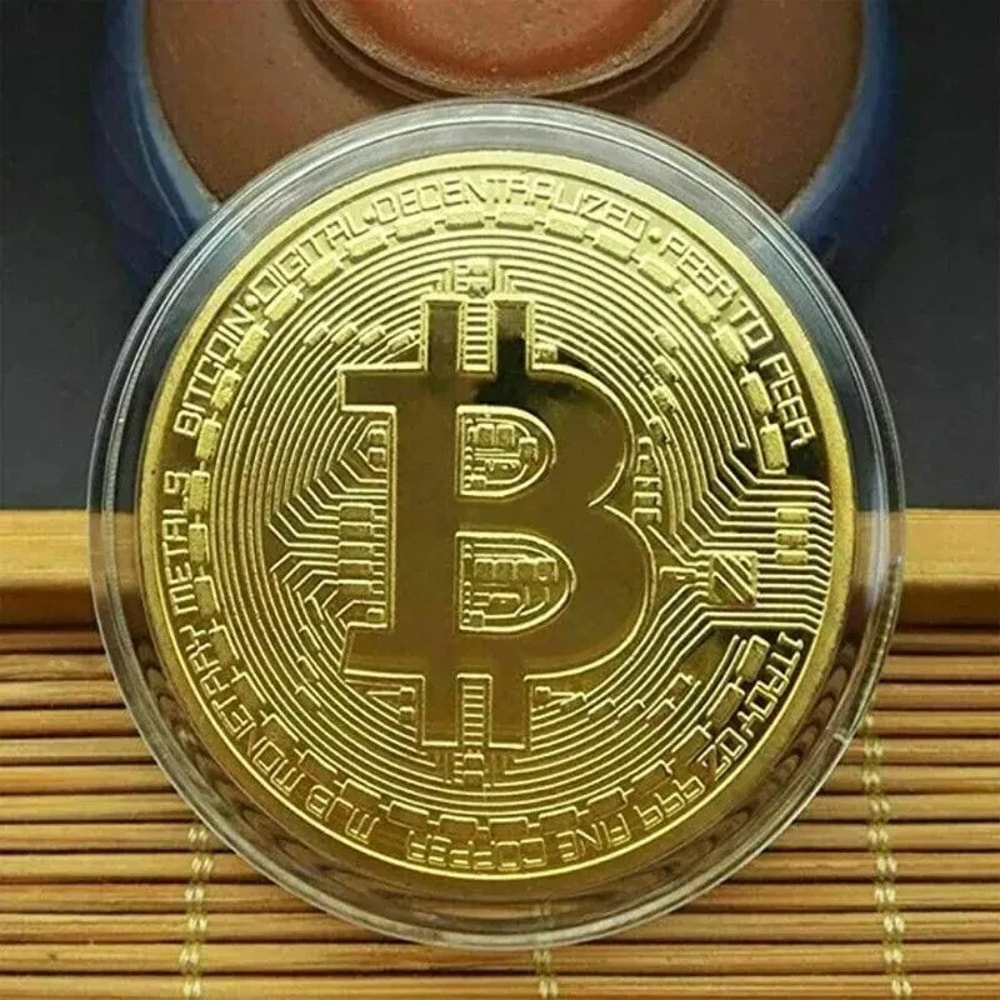 Bitcoin Commemorative Medal Gold Plated Virtual Coin For Cryptocurrency Enthusiasts Collectible Gi 3