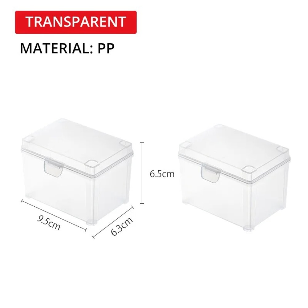 Small SemiTransparent Plastic Card Storage Box Matte FlipTop Jewelry Organizer 3