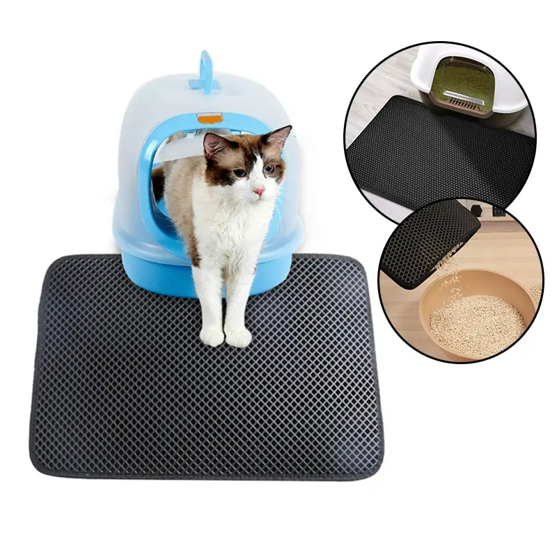 Waterproof Cat Litter Mat NonSlip Washable DoubleLayer Design For Easy Cleanup 0