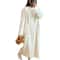 Soft Coral Velvet Warm Winter Nightgown For Women Long Sleeve Flannel Sleepwear 4