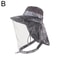 Bug Proof Sun Hat With Face Net UV Protection For Fishing Beekeeping 3