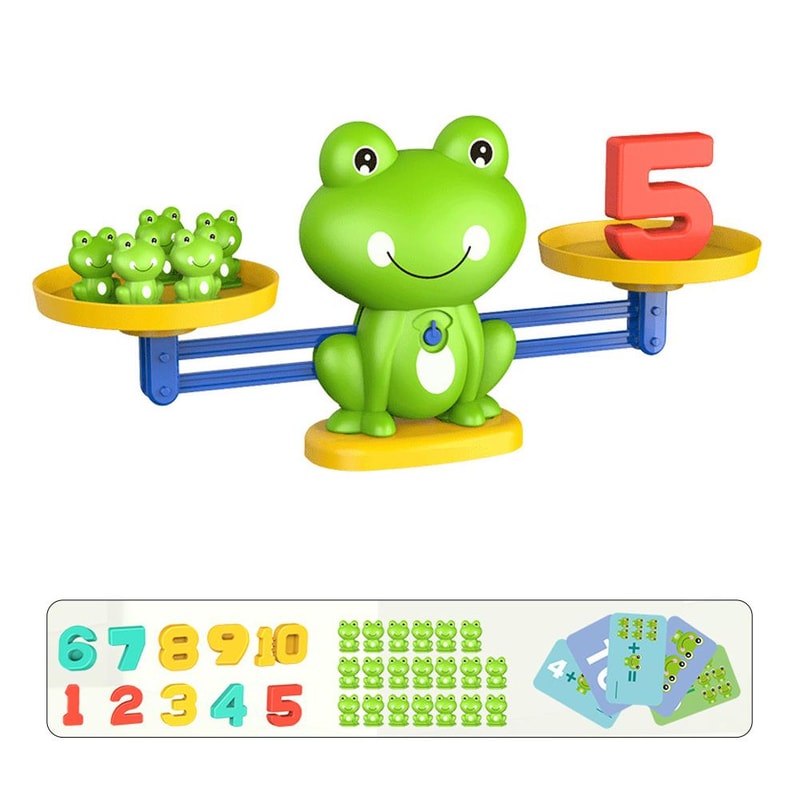 Interactive Frog Math Balance Scale Toy For Kids Number Learning Counting Educational Montessori T 3