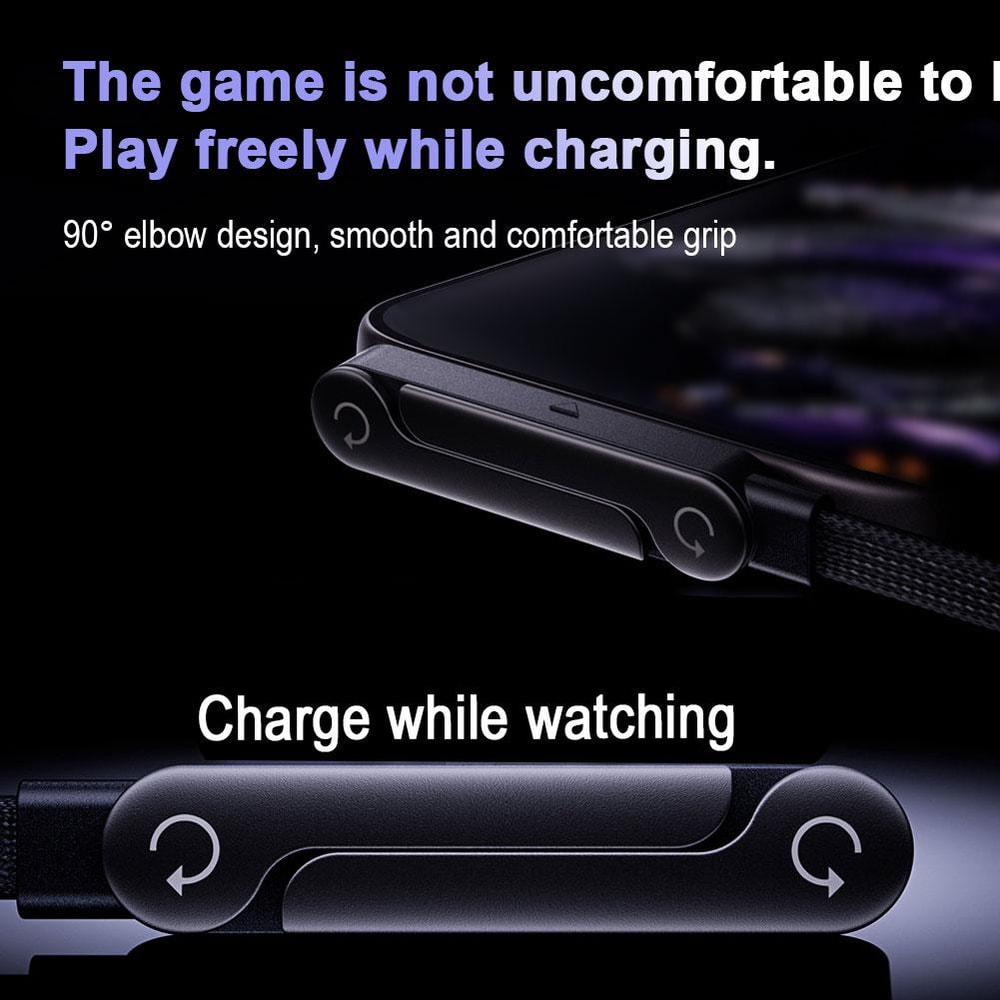 TypeC To TypeC Elbow Fast Charging Data Cable With Phone Stand 3