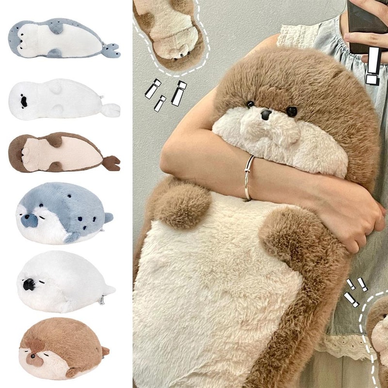 Soft Plush Sea Otter Toy Pillow Lifelike Marine Life Stuffed Seal Doll For Cuddles And Birthday Gi 0