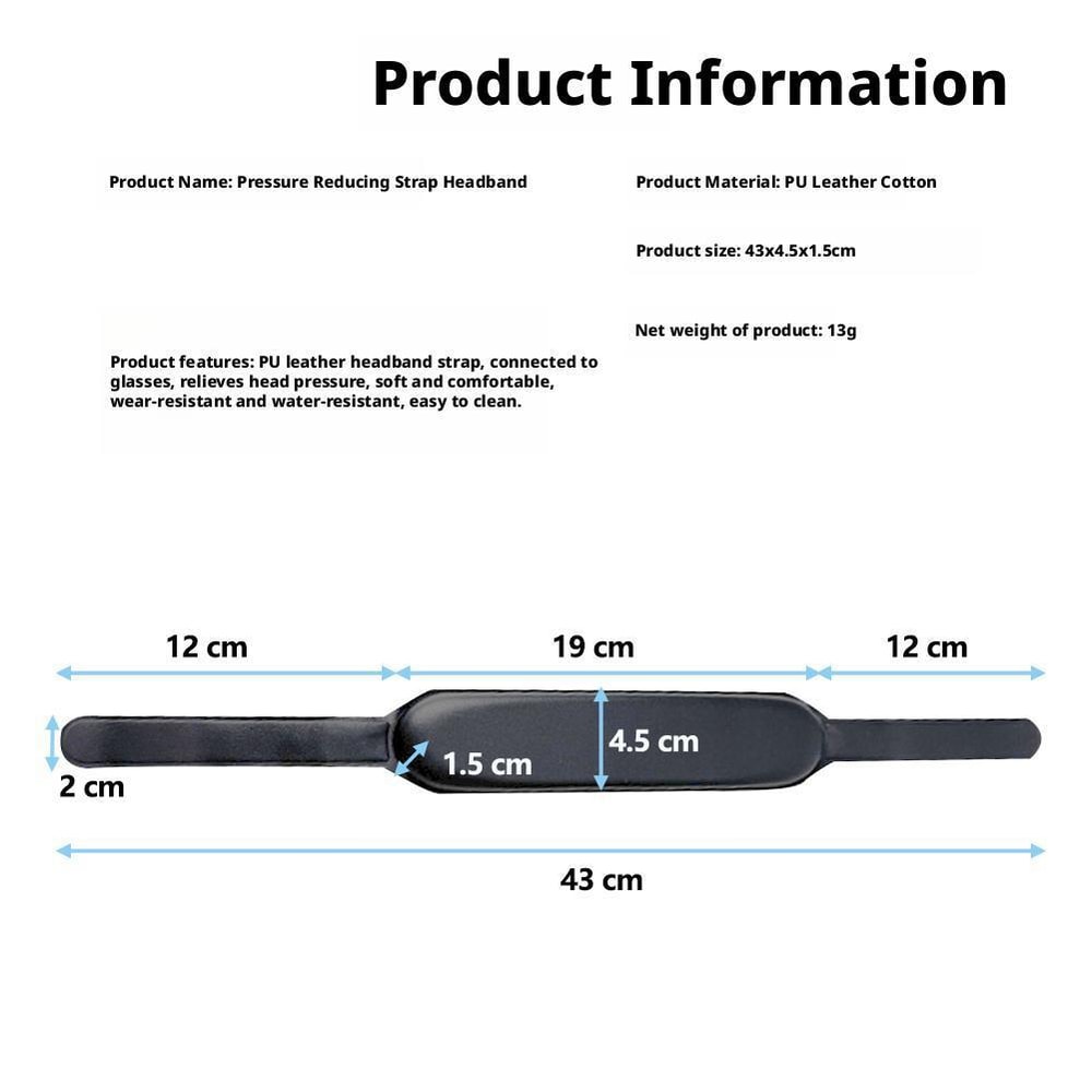 Comfortable Adjustable PU Cushion Head Strap For DJI Flight Goggles Pressure Relief Headband 3