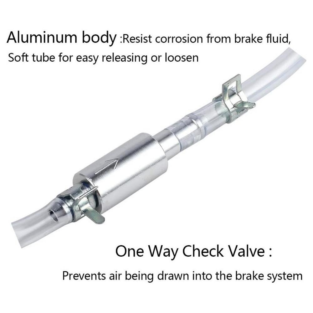 Brake Bleeder Hose Kit One Way NonReturn Valve For Motorcycle Brake And Clutch 3