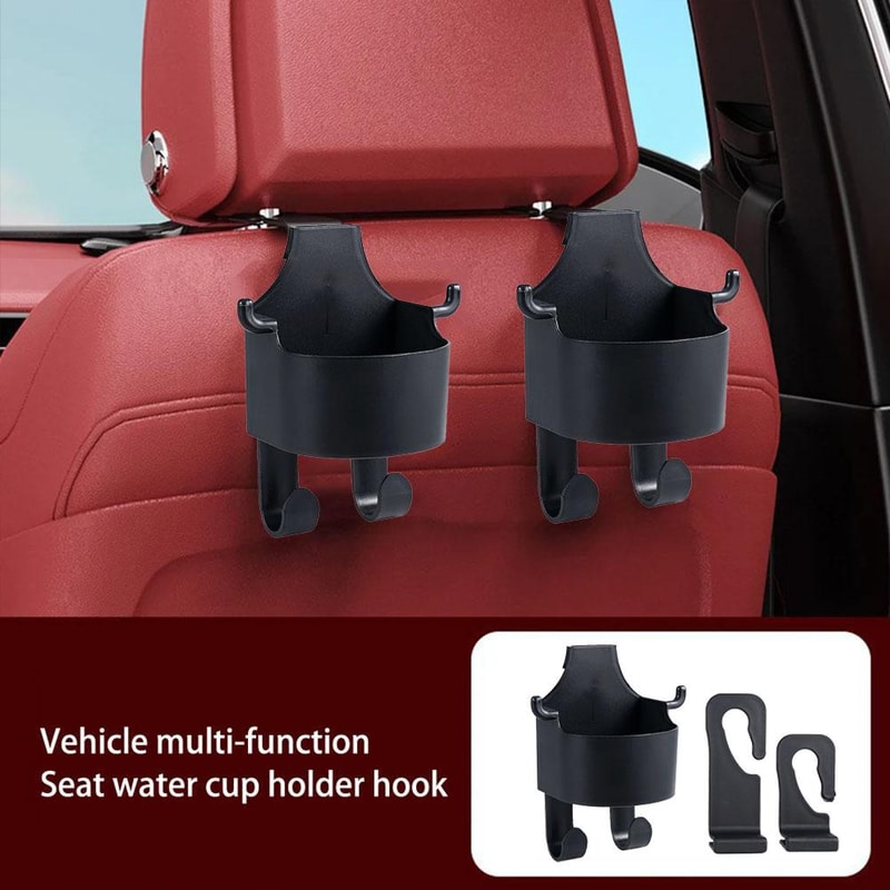 Multifunctional Car Seat Hook Organizer Universal Handbag Holder Phone Cup Storage Solution 0