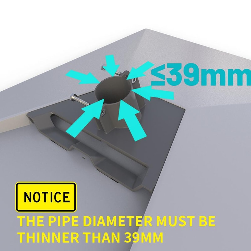 For Starlink Gen Pipe Adapter Mount ABS Pole Bracket For Satellite Dish Installation 3