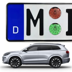 gel stickers for german license plates – uv resistant car badge emblem, waterproof raised decals