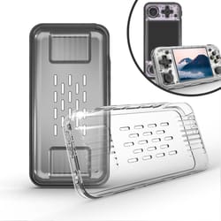 shockproof tpu transparent case for anbernic h handheld console – durable, transparent protective shell