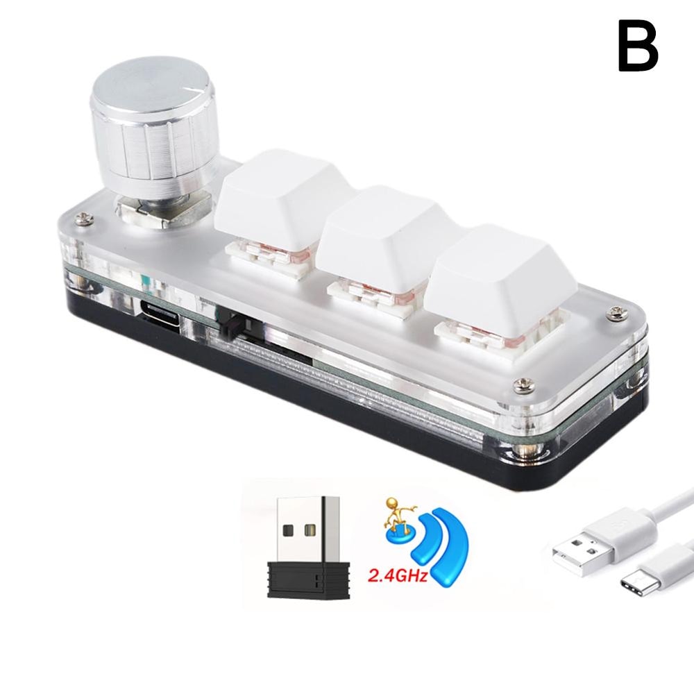 RGB Mini Gaming Mechanical Keyboard Custom Red Switch Knob Bluetooth Wired Programmable Keys 3