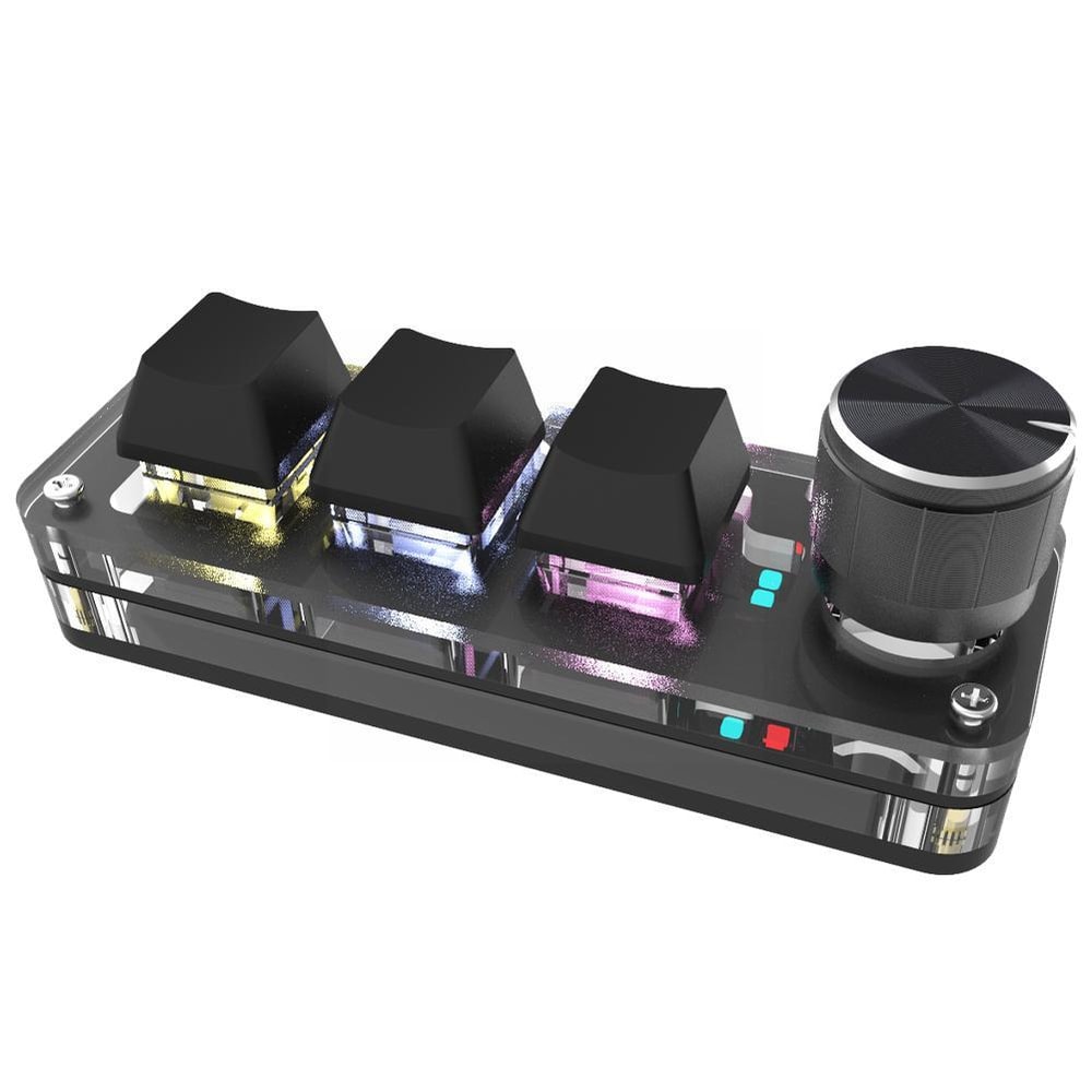 RGB Mini Gaming Mechanical Keyboard Custom Red Switch Knob Bluetooth Wired Programmable Keys 1