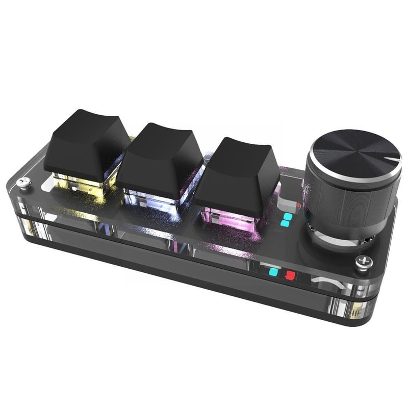 RGB Mini Gaming Mechanical Keyboard Custom Red Switch Knob Bluetooth Wired Programmable Keys 1