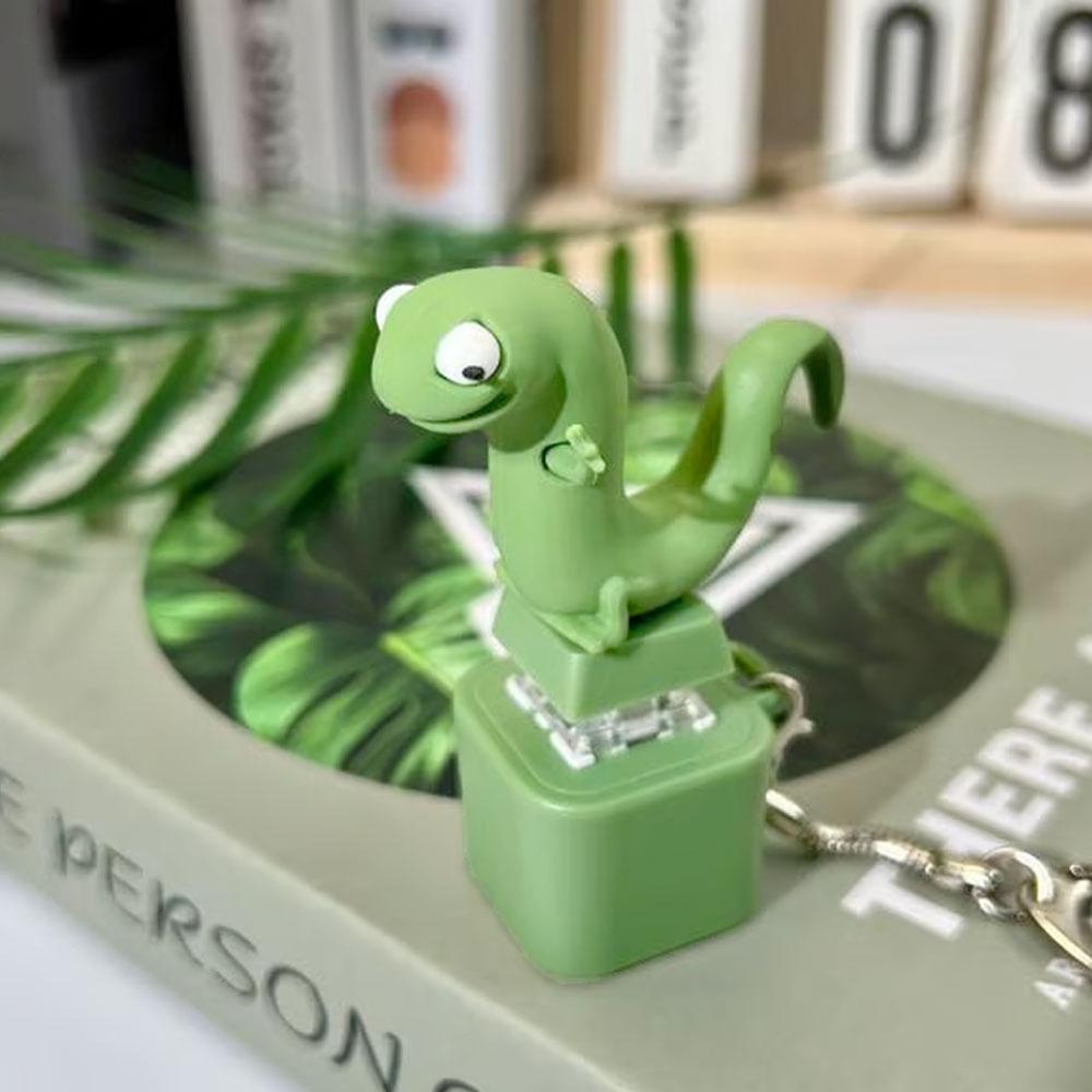 Lizard Fidget Keychain Rechargeable LED Light Up Fidgety Toy With Funny Animal Sound Stress Relief 3