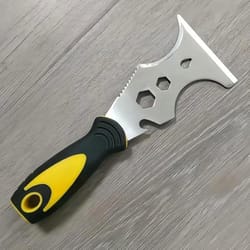 multifunctional stainless steel putty knife - heavy duty scraper for diy & construction projects, tool