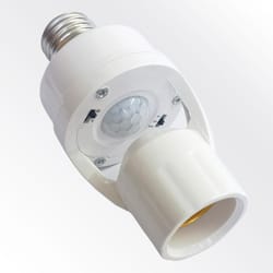 smart pir motion sensor light bulb socket adapter - auto on/off radar induction lamp holder - adjustable