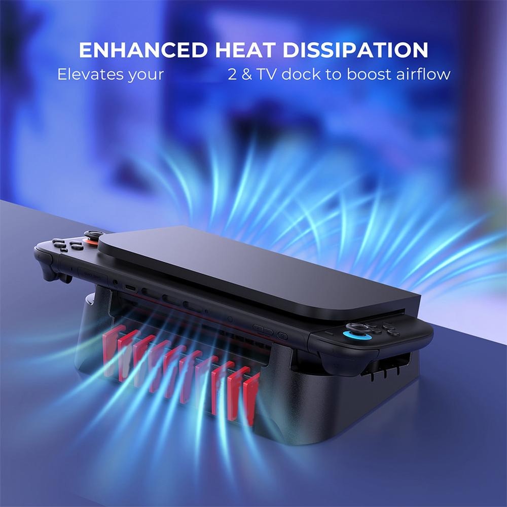 Horizontal Dock Stand For Switch OLED Universal Console Base With Game Card Storage 3