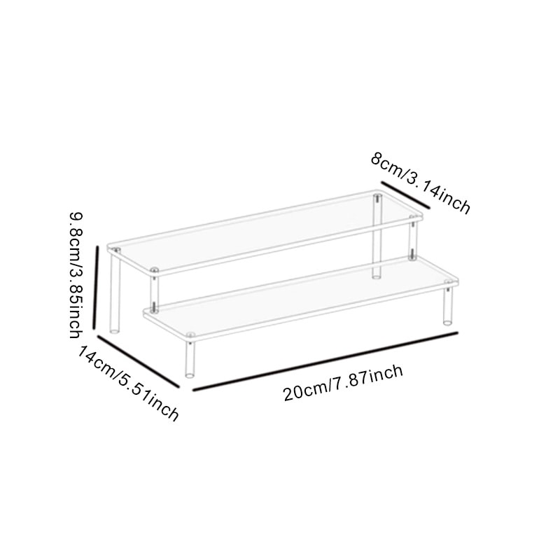 Acrylic Display Rack For Cupcakes Perfume Dolls More Transparent Trapezoidal Storage Shelf 6