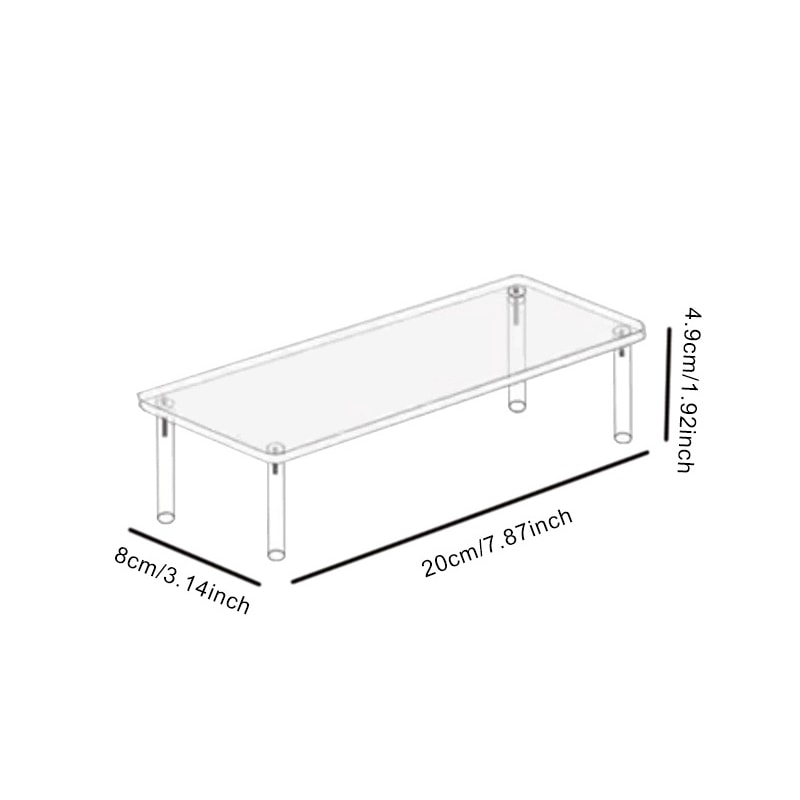 Acrylic Display Rack For Cupcakes Perfume Dolls More Transparent Trapezoidal Storage Shelf 5