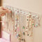 Wall Mounted Necklace Organizer Acrylic Jewelry Holder With Crystal Ball Knobs For Necklaces Brace 0