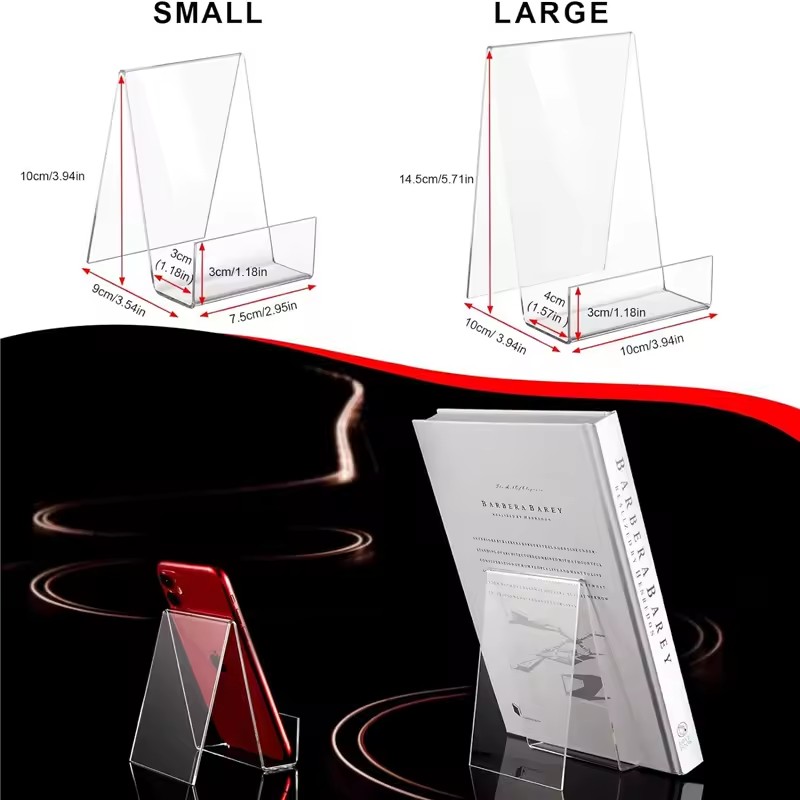 Clear Acrylic Book Stand Display Holder For Postcards Stickers And More 1