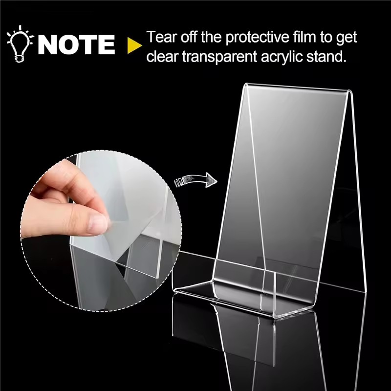 Clear Acrylic Book Stand Display Holder For Postcards Stickers And More 2