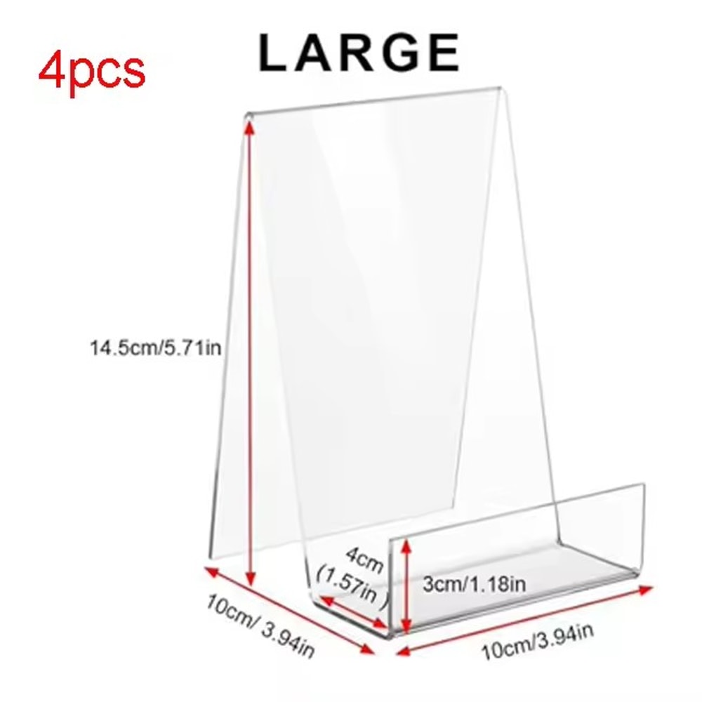 Clear Acrylic Book Stand Display Holder For Postcards Stickers And More 6