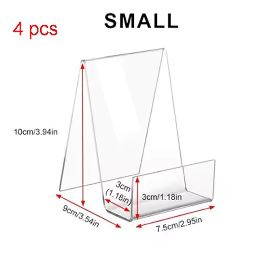 Clear Acrylic Book Stand Display Holder For Postcards Stickers And More 5