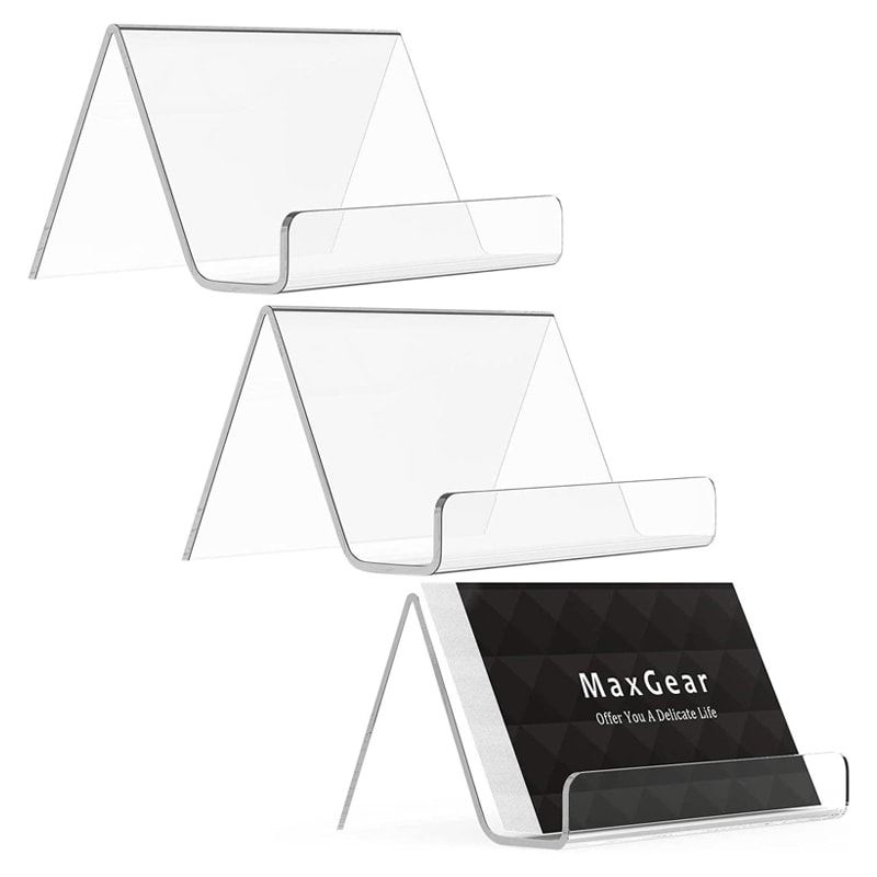 Acrylic Business Card Holder Desk Organizer Office Display Stand 1