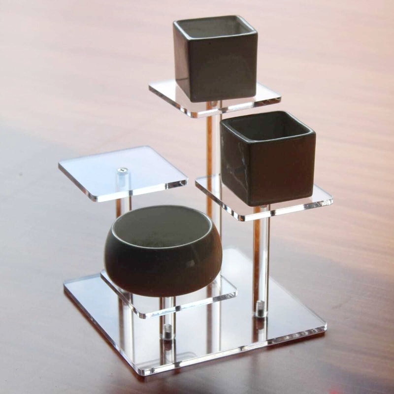 Transparent Acrylic Display Stand Jewelry Holder Shelf MultiPurpose Organizer 0
