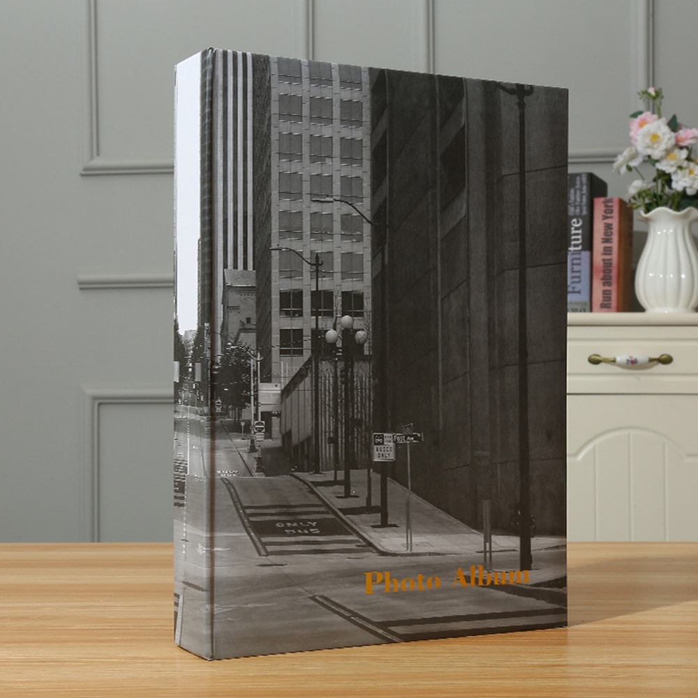 Vintage City Print Photo Album Wedding Memory Book Scrapbook Case For Photos 4