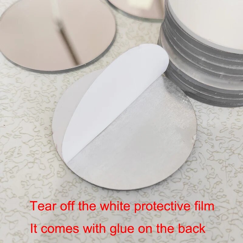 DIY SelfAdhesive Mobile Phone Case Lens Sticker Portable Makeup Mirror Decal For Smartphones 2