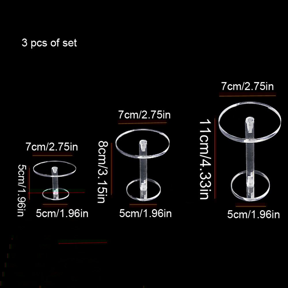 Elegant Acrylic Jewelry Display Stand Round Cake And Dessert Rack For Cosmetics Decor 4